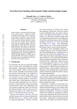 Zero-Shot Fact-Checking with Semantic Triples and Knowledge Graphs