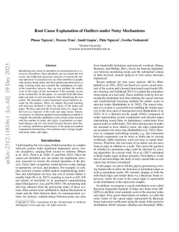 Root Cause Explanation of Outliers under Noisy Mechanisms