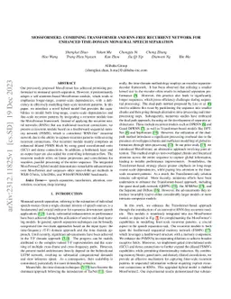 MossFormer2: Combining Transformer and RNN-Free Recurrent Network for
  Enhanced Time-Domain Monaural Speech Separation