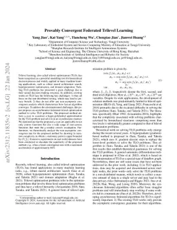 Provably Convergent Federated Trilevel Learning