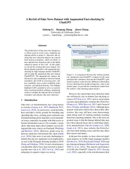 A Revisit of Fake News Dataset with Augmented Fact-checking by ChatGPT