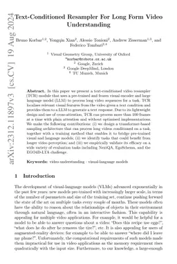 Text-Conditioned Resampler For Long Form Video Understanding