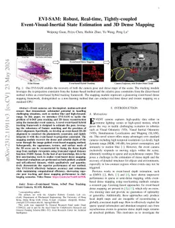 EVI-SAM: Robust, Real-time, Tightly-coupled Event-Visual-Inertial State
  Estimation and 3D Dense Mapping