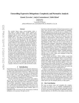Unravelling Expressive Delegations: Complexity and Normative Analysis