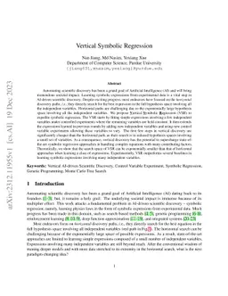 Vertical Symbolic Regression