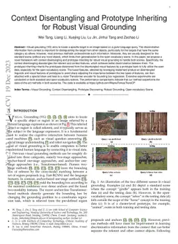 Context Disentangling and Prototype Inheriting for Robust Visual
  Grounding