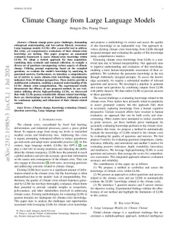 Climate Change from Large Language Models