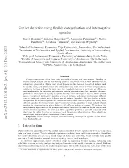 Outlier detection using flexible categorisation and interrogative
  agendas