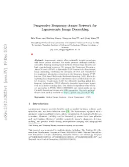 Progressive Frequency-Aware Network for Laparoscopic Image Desmoking