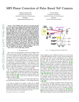 MPI Planar Correction of Pulse Based ToF Cameras