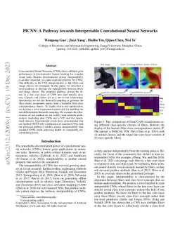 PICNN: A Pathway towards Interpretable Convolutional Neural Networks