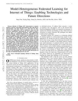 Model-Heterogeneous Federated Learning for Internet of Things: Enabling
  Technologies and Future Directions