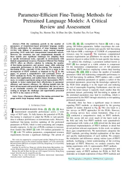 Parameter-Efficient Fine-Tuning Methods for Pretrained Language Models:
  A Critical Review and Assessment