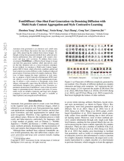 FontDiffuser: One-Shot Font Generation via Denoising Diffusion with
  Multi-Scale Content Aggregation and Style Contrastive Learning