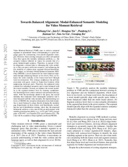 Towards Balanced Alignment: Modal-Enhanced Semantic Modeling for Video
  Moment Retrieval
