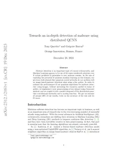 Towards an in-depth detection of malware using distributed QCNN