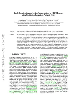 Teeth Localization and Lesion Segmentation in CBCT Images using
  SpatialConfiguration-Net and U-Net