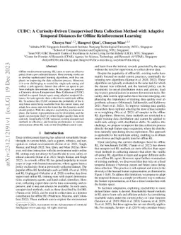 CUDC: A Curiosity-Driven Unsupervised Data Collection Method with
  Adaptive Temporal Distances for Offline Reinforcement Learning