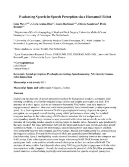 Evaluating Speech-in-Speech Perception via a Humanoid Robot