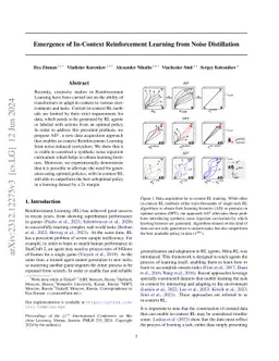 Emergence of In-Context Reinforcement Learning from Noise Distillation