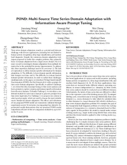 POND: Multi-Source Time Series Domain Adaptation with Information-Aware
  Prompt Tuning