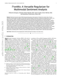 PowMix: A Versatile Regularizer for Multimodal Sentiment Analysis