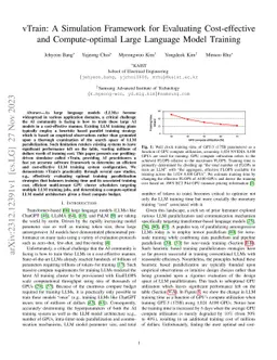 vTrain: A Simulation Framework for Evaluating Cost-effective and
  Compute-optimal Large Language Model Training