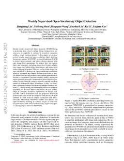 Weakly Supervised Open-Vocabulary Object Detection