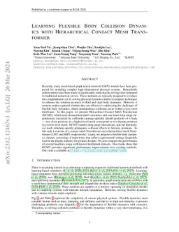 Learning Flexible Body Collision Dynamics with Hierarchical Contact Mesh
  Transformer