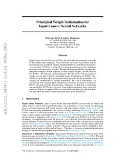 Principled Weight Initialisation for Input-Convex Neural Networks
