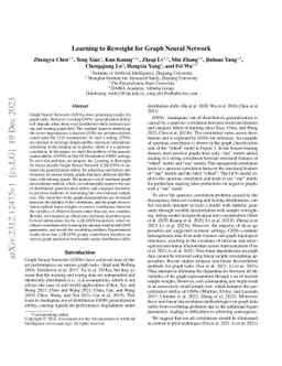 Learning to Reweight for Graph Neural Network