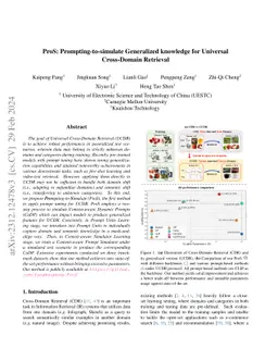 ProS: Prompting-to-simulate Generalized knowledge for Universal
  Cross-Domain Retrieval