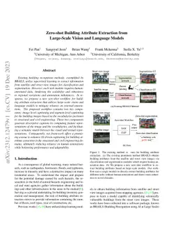 Zero-shot Building Attribute Extraction from Large-Scale Vision and
  Language Models