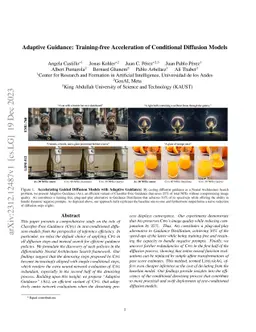 Adaptive Guidance: Training-free Acceleration of Conditional Diffusion
  Models