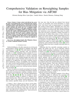 Comprehensive Validation on Reweighting Samples for Bias Mitigation via
  AIF360