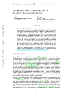 Optimizing Neural Networks with Gradient Lexicase Selection