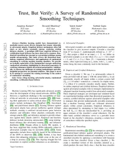 Trust, But Verify: A Survey of Randomized Smoothing Techniques