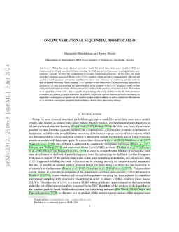 Online Variational Sequential Monte Carlo