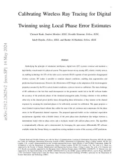 Calibrating Wireless Ray Tracing for Digital Twinning using Local Phase
  Error Estimates