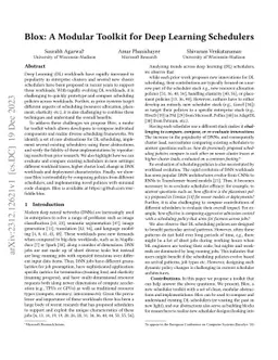 Blox: A Modular Toolkit for Deep Learning Schedulers