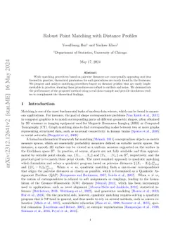 Robust Point Matching with Distance Profiles