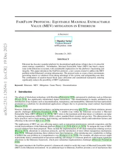 FairFlow Protocol: Equitable Maximal Extractable Value (MEV) mitigation
  in Ethereum