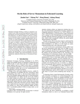 On the Role of Server Momentum in Federated Learning