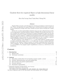 Gradient flows for empirical Bayes in high-dimensional linear models