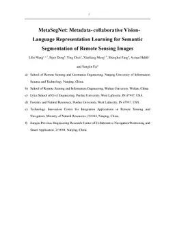 MetaSegNet: Metadata-collaborative Vision-Language Representation
  Learning for Semantic Segmentation of Remote Sensing Images