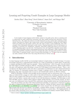 Learning and Forgetting Unsafe Examples in Large Language Models