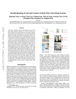Parallel Ranking of Ads and Creatives in Real-Time Advertising Systems