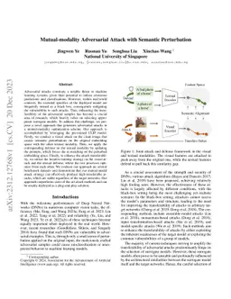 Mutual-modality Adversarial Attack with Semantic Perturbation