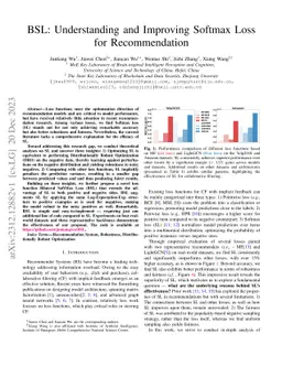 BSL: Understanding and Improving Softmax Loss for Recommendation