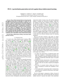 PGN: A perturbation generation network against deep reinforcement
  learning